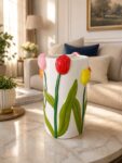 Elegant Tulip Ceramic Vase