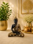 Premium Black & Gold Resin Buddha Statue