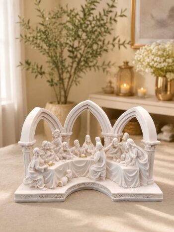 Premium Resin Last Supper Showpiece with Gothic Arch